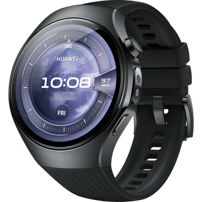 Huawei Watch 5 Active 46 mm eSIM czarny front lewy obrót