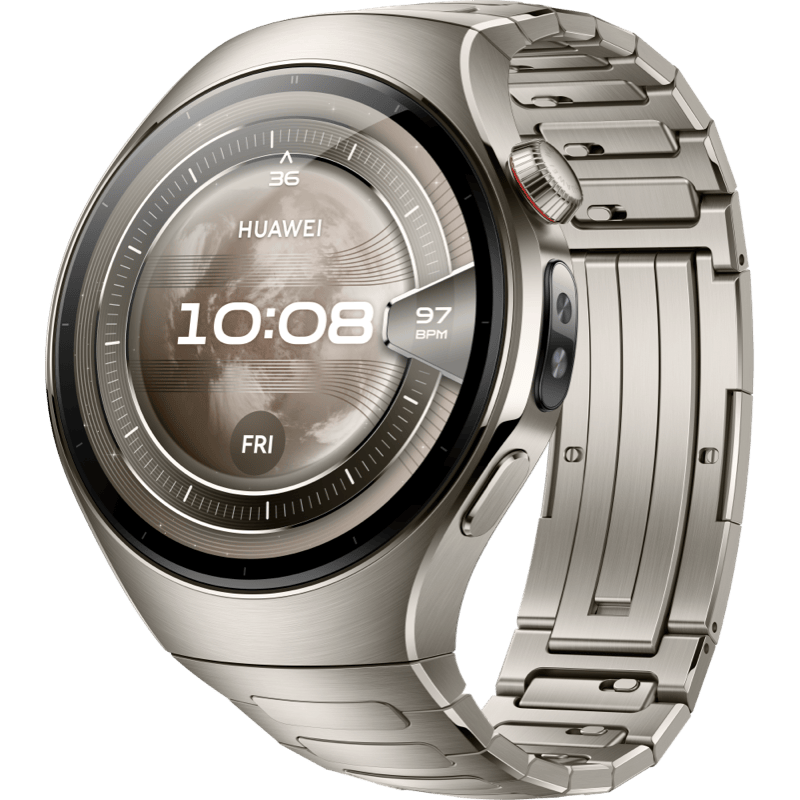 Huawei Watch 5 Elite 46 mm eSIM srebrny front lewy obrót